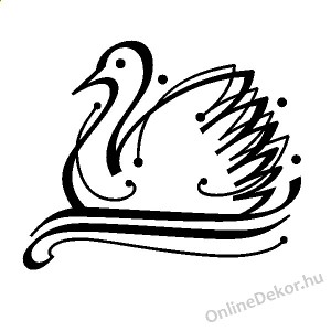 Faldekoráció, Falimatrica, Faltetoválás - Gyerekszoba - Fólia vágott faldekoráció - Hattyú 103
