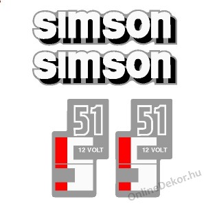 Motormatrica, Motor dekor&aacute;ci&oacute;k - 02.Robog&oacute; matric&aacute;k - Simson - S 51