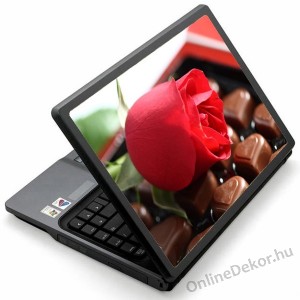 Laptop matrica, Laptop dekor&aacute;ci&oacute; - Valentin nap, Szerelem - R&oacute;zsa 1297