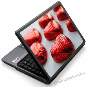 Laptop matrica, Laptop dekor&aacute;ci&oacute; - Valentin nap, Szerelem - Csokol&aacute;d&eacute; sz&iacute;v 1298