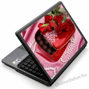Laptop matrica, Laptop dekor&aacute;ci&oacute; - Valentin nap, Szerelem - R&oacute;zsa 1299