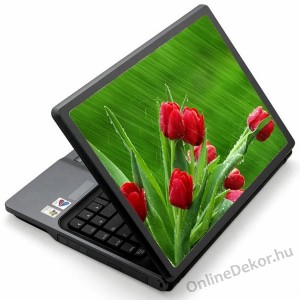 Laptop matrica, Laptop dekor&aacute;ci&oacute; - Vir&aacute;g - Tulip&aacute;n 1300