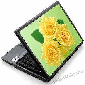 Laptop matrica, Laptop dekor&aacute;ci&oacute; - Vir&aacute;g - R&oacute;zsa 1361