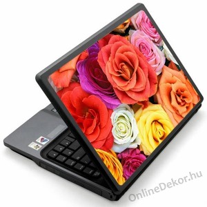 Laptop matrica, Laptop dekor&aacute;ci&oacute; - Vir&aacute;g - R&oacute;zsa 1364
