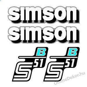 Motormatrica, Motor dekor&aacute;ci&oacute;k - 02.Robog&oacute; matric&aacute;k - Simson - S 51 B