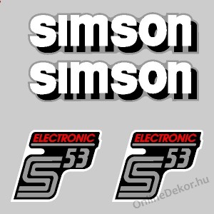 Motormatrica, Motor dekor&aacute;ci&oacute;k - 02.Robog&oacute; matric&aacute;k - Simson - S 53 Electronic
