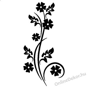 Faldekoráció, Falimatrica, Faltetoválás - Növény - Virág 1555
