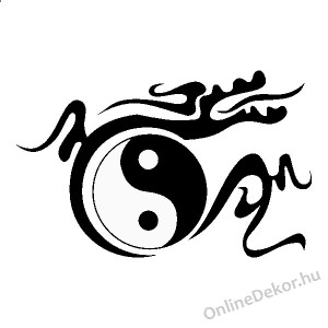 Faldekoráció, Falimatrica, Faltetoválás - Feng Shui - Ying Yang 1626