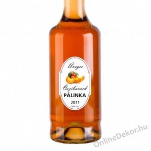 P&aacute;link&aacute;s&uuml;veg c&iacute;mke - Ov&aacute;lis alak&uacute; - Őszibarack p&aacute;linka c&iacute;mke