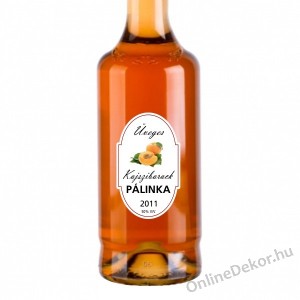 P&aacute;link&aacute;s&uuml;veg c&iacute;mke - Ov&aacute;lis alak&uacute; - Kajszibarack p&aacute;linka c&iacute;mke