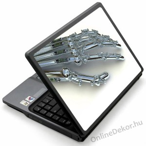 Laptop matrica, Laptop dekor&aacute;ci&oacute; - Robot - Robot k&eacute;z 1705