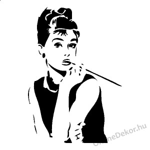 Faldekoráció, Falimatrica, Faltetoválás - Híres emberek, Női alakok, Arcok - Audrey Hepburn 1747