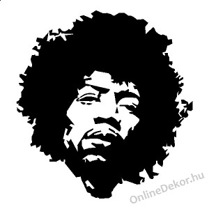 Faldekoráció, Falimatrica, Faltetoválás - Híres emberek, Női alakok, Arcok - Jimmy Hendrix 1798