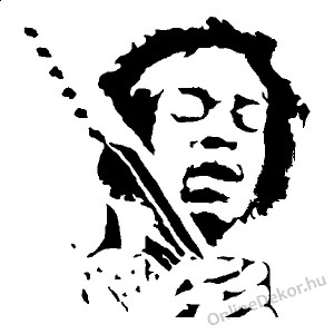 Faldekoráció, Falimatrica, Faltetoválás - Híres emberek, Női alakok, Arcok - Jimmy Hendrix 1799