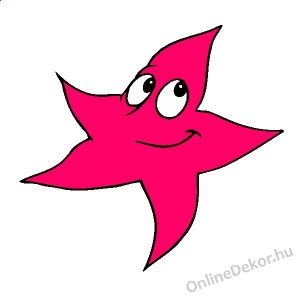 Faldekoráció, Falimatrica, Faltetoválás - Gyerekszoba - Nyomtatott falmatrica (Színezhető) - Csillag 187