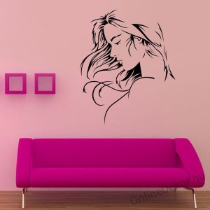 Wall sticker, Wall tattoo, Wall decoration, Wall decal - Celeb - Woman face 1961