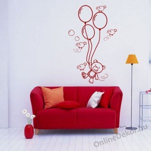 Wall sticker, Wall tattoo, Wall decoration, Wall decal - Children's room - 02.Wall tattoo - Bear 1962