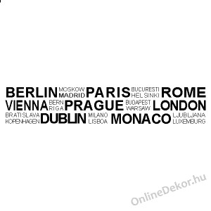 Wall sticker, Wall tattoo, Wall decoration, Wall decal - Name, Texts - City names 2007
