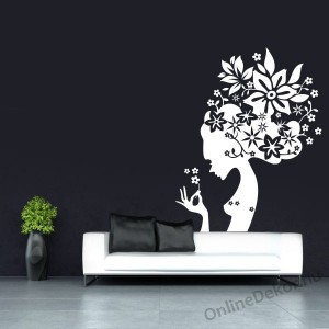 Wall sticker, Wall tattoo, Wall decoration, Wall decal - Celeb - Flower hair 2011