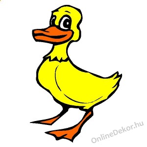 Faldekoráció, Falimatrica, Faltetoválás - Gyerekszoba - Nyomtatott falmatrica (Színezhető) - Kiskacsa 206