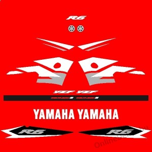 Motor sticker, Motor decal - 01.Motor sticker - Yamaha - YZF-R6