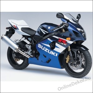 Motor sticker, Motor decal - 01.Motor sticker - Suzuki - GSX-R 600 (2004) (Blue-White)