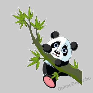 Wall sticker, Wall tattoo, Wall decoration, Wall decal - Children's room - 04.Printed wall sticker (No colour) - Panda bear 2140
