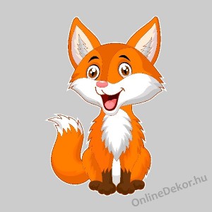 Wall sticker, Wall tattoo, Wall decoration, Wall decal - Children's room - 04.Printed wall sticker (No colour) - Fox 2145