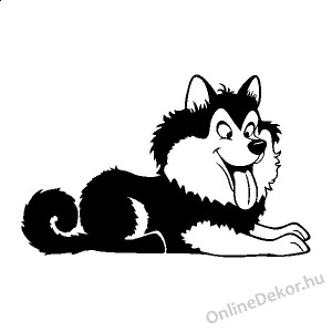 Wall sticker, Wall tattoo, Wall decoration, Wall decal - Kutyák - Husky 2206
