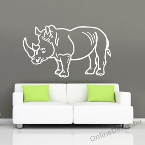 Wall sticker, Wall tattoo, Wall decoration, Wall decal - Animal - Rhinoceros 2274