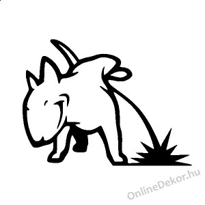 Wall sticker, Wall tattoo, Wall decoration, Wall decal - Animal - Bullterrier 2291