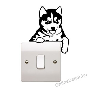 Faldekor&aacute;ci&oacute;, Falimatrica, Faltetov&aacute;l&aacute;s - &Aacute;llat - Husky villanykapcsol&oacute; matrica 2318