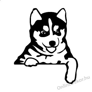 Faldekoráció, Falimatrica, Faltetoválás - Állat - Husky villanykapcsoló matrica 2318