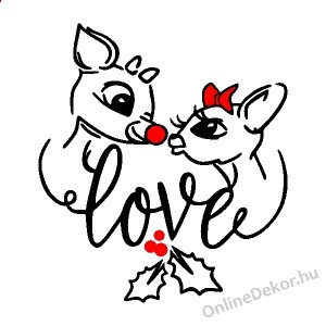 Faldekoráció, Falimatrica, Faltetoválás - Állat - Szarvas love 2331