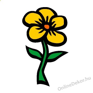 Faldekoráció, Falimatrica, Faltetoválás - Gyerekszoba - Nyomtatott falmatrica (Színezhető) - Virág 236