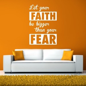 Wall sticker, Wall tattoo, Wall decoration, Wall decal - Name, Texts - FAITH-FEAR 2362