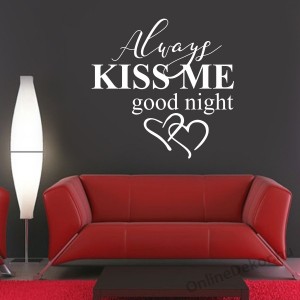 Wall sticker, Wall tattoo, Wall decoration, Wall decal - Name, Texts - Kiss me 2368