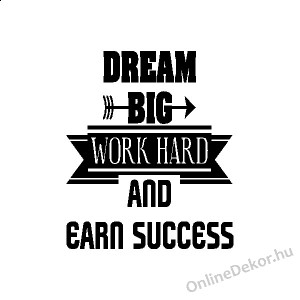 Wall sticker, Wall tattoo, Wall decoration, Wall decal - Name, Texts - Dream big... 2369