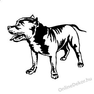 Faldekoráció, Falimatrica, Faltetoválás - Kutyák - Pit bull 2389