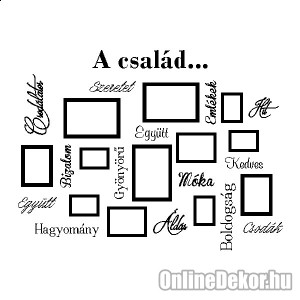 Faldekoráció, Falimatrica, Faltetoválás - Családfa, Fénykép helyek - Család 2423