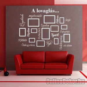 Wall sticker, Wall tattoo, Wall decoration, Wall decal - Name, Texts - Riding 2426