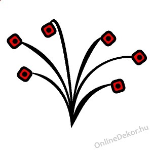 Faldekoráció, Falimatrica, Faltetoválás - Retro - Falimatrica Virág 337