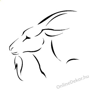 Faldekoráció, Falimatrica, Faltetoválás - Horoszkóp Vonalas grafika - Bak 362