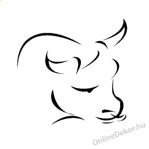 Faldekoráció, Falimatrica, Faltetoválás - Horoszkóp Vonalas grafika - Bika 363