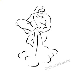 Faldekoráció, Falimatrica, Faltetoválás - Horoszkóp Vonalas grafika - Vízöntő 373