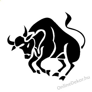 Faldekoráció, Falimatrica, Faltetoválás - Horoszkóp Tömör grafika - Bika 408