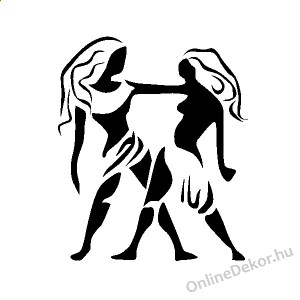 Faldekoráció, Falimatrica, Faltetoválás - Horoszkóp Tömör grafika - Ikrek 410