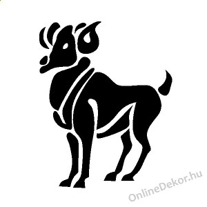 Faldekoráció, Falimatrica, Faltetoválás - Horoszkóp Tömör grafika - Kos 411