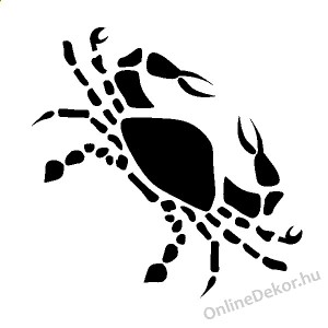 Faldekoráció, Falimatrica, Faltetoválás - Horoszkóp Tömör grafika - Rák 415