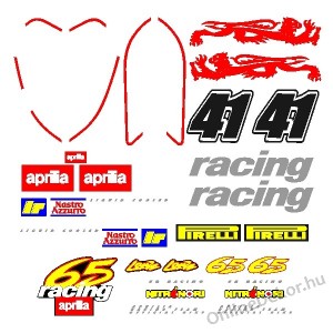 Motormatrica, Motor dekor&aacute;ci&oacute;k - 02.Robog&oacute; matric&aacute;k - Aprilia - SR Racing 65